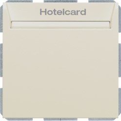 Hotelkaart-relaisschak. berker S/B, wit glz.